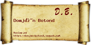 Domján Botond névjegykártya