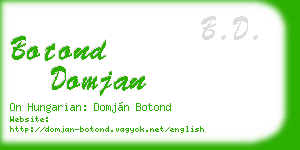 botond domjan business card